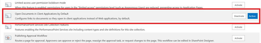 Open document in client